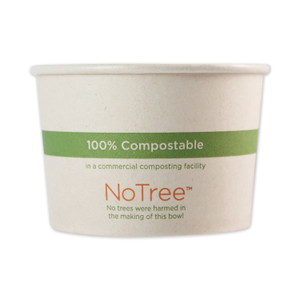 World Centric No Tree Paper Bowls, 4.4" dia x 3", 16 oz, Natural, 500/Carton View Product Image