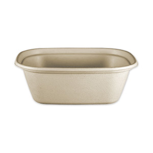 World Centric Fiber Containers, 8.5" dia x 3", 48 oz, Natural, 400/Carton View Product Image