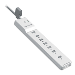 Belkin Home/Office Surge Protector, 7 Outlets, 12 ft Cord, 2160 Joules, White View Product Image