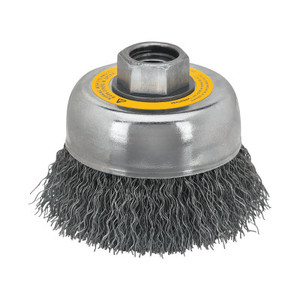 DeWalt Cup Brushes, 5 in Dia., 5/8 in - 11 Arbor, 0.014 in, Carbon Steel Wire View Product Image