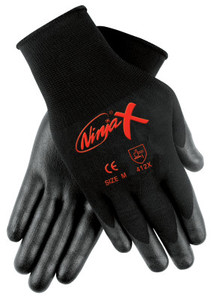 MCR Safety Ninja X Bi-Polymer Coated Palm Gloves, Large, Black View Product Image