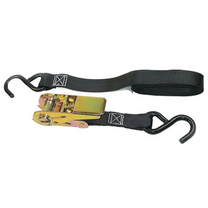 Keeper Ratchet Tie-Down Straps, S-Hooks, 1 in W, 10 ft L, 900 lb Load Cap View Product Image