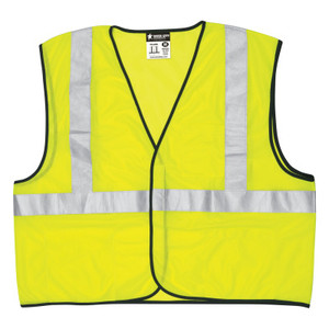 MCR Safety Class II Safety Vests, X-Large, Fluorescent Lime View Product Image