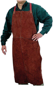 ORS Nasco Select Split Cowhide Leather Bib Apron, 24 in W x 48 in L, Golden Brown View Product Image