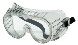 MCR Safety Protective Goggles, Clear/Clear, PVC, Impact Resistant, Elastic Strap View Product Image