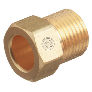 Western Enterprises Inert Arc Nuts, Brass, Hex, B-Size, 5/8 in - 18, Water View Product Image