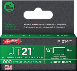 Arrow Fastener 1/4" STAPLES 1000/PK View Product Image