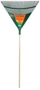 The AMES Companies, Inc. Leaf Rake, 30 in W, Polypropylene, 48 in American Hardwood Handle View Product Image