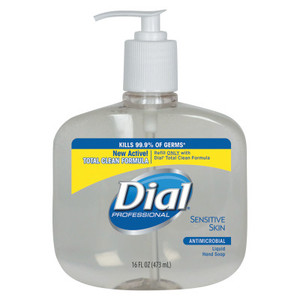 Dial Professional Antimicrobial Soap for Sensitive Skin, 16oz Pump Bottle View Product Image