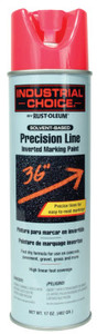 Rust-Oleum Industrial M1600/M1800 Precision-Line Inverted Marking Paint, 17oz, Fluorescent Pink View Product Image