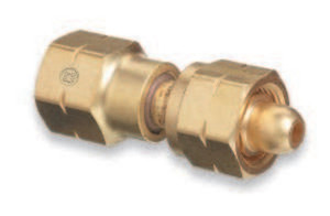 Western Enterprises Brass Cylinder Adaptors, From CGA-555 Propane (LqW) To CGA-510 POL Acetylene View Product Image