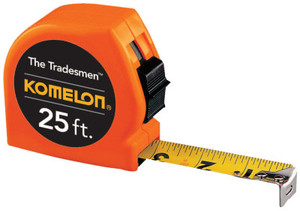 Komelon USA Tradesman Measuring Tapes, 1 in x 25 ft, Neon Orange View Product Image