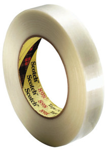 3M Scotch Filament Tapes 898, 0.47 in x 60 yd, 380 lb/in Strength, Clear View Product Image