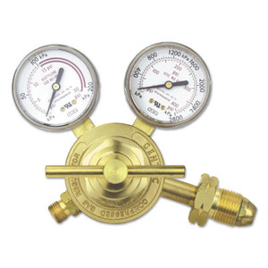 Gentec Single Stage Regulators, Acetylene, CGA 510, 400 psi inlet 331-152Y-15 View Product Image