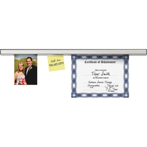 Advantus Grip-A-Strip Display Rail, 96 x 1 1/2, Aluminum Finish View Product Image