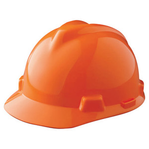 MSA V-Gard Protective Caps, Fas-Trac Ratchet, Cap, Hi-Viz Orange View Product Image