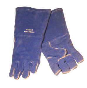 ORS Nasco Premium Welding Gloves, Split Cowhide, Large, Blue View Product Image