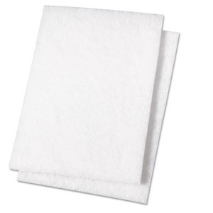 Boardwalk Light Duty Scour Pad, White, 6 x 9 View Product Image