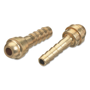 Western Enterprises Barbed Hose Nipples, 200 PSIG, Brass, 3/8 in 312-C-20 View Product Image