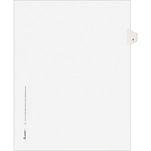 Avery Preprinted Legal Exhibit Side Tab Index Dividers, Avery Style, 10-Tab, 6, 11 x 8.5, White, 25/Pack View Product Image