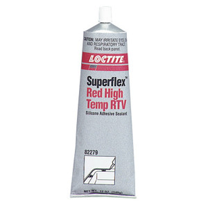 Loctite Superflex Red High Temp RTV, Silicone Adhesive Sealants, 12 oz Tube, Red View Product Image