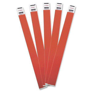 Advantus Crowd Management Wristbands, Sequentially Numbered, 10 x 3/4, Red, 100/Pack View Product Image