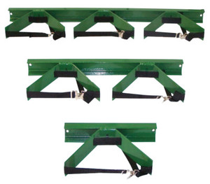 Saf-T-Cart Wall Bracket, Single, Steel, 3 in to 10 in dia, 3 in H x 14 in L, Green View Product Image