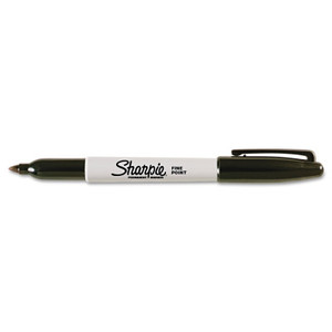 Newell Brands Fine Point Permanent Markers, Carded, Black View Product Image