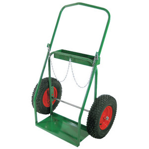 Anthony Low-Rail Frame Dual-Cylinder Carts, Holds 9.5" Cylinders, 16" Pneumatic Wheels View Product Image