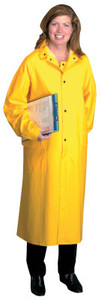 Anchor Products 48 in Raincoat with Detachable Hood, 0.35 mm, PVC over Polyester, Yellow, 2X-Large View Product Image