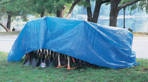 Anchor Products Multiple Use Tarps, 8 ft Long, 6 ft Wide, Polyethylene, Blue View Product Image
