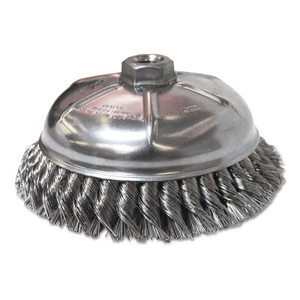 Anchor Products Heavy-Duty Knot-Style Cup Brushes, 6 in Dia., 0.023 in Stainless Steel Wire View Product Image