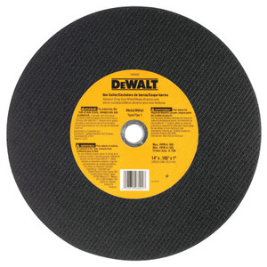 DeWalt Type 1 - Cutting Wheels, 14 in, 1 in Arbor, A24R, 4,400 rpm, Bar Cutter View Product Image