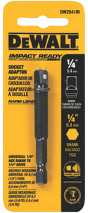 DeWalt Impact Ready Socket Adaptors, 1/4 in (Hex); 1/4 in (Square) View Product Image