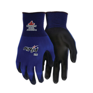 MCR Safety Ninja Lite Gloves, Medium, Black/Blue/White View Product Image