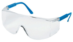 MCR Safety Tacoma Protective Eyewear, Clear Lens, Polycarbonate, Blue Frame View Product Image