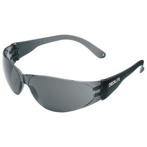 MCR Safety Checklite Safety Glasses, Gray Lens, Scratch-Resistant, Smoke Frame View Product Image