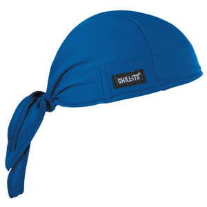 Ergodyne Chill-Its 6615 High-Performance Dew Rags, 6 in X 20 in, Solid Blue View Product Image