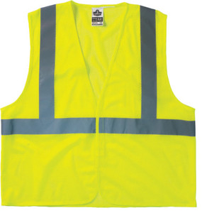 Ergodyne GloWear 8205HL Class 2 Super Econo Vests, Hook/Loop Closure, L/XL, Lime View Product Image