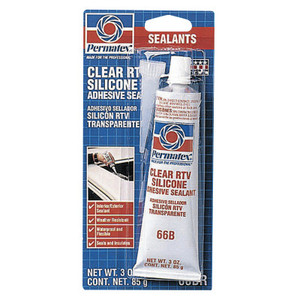 Permatex Clear RTV Silicone Adhesive Sealants, 3 oz Tube, Clear View Product Image