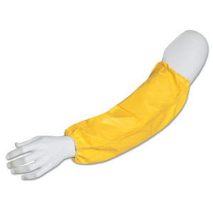 DuPont Tychem QC Sleeves, 18 in Long, Serged Closure, Yellow View Product Image