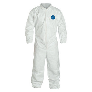 DuPont Tyvek Coveralls with Elastic Wrists and Ankles, 3X-Large, White View Product Image