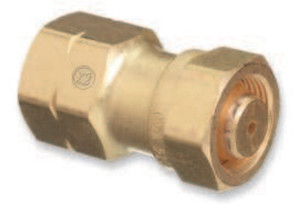 Western Enterprises Brass Cylinder Adaptors, CGA-520 "B" Tank Acetylene To CGA-510 POL Acetylene View Product Image