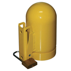 Saf-T-Cart Cylinder Caps, Steel, High Pressure, 3 1/8 in dia., Yellow View Product Image