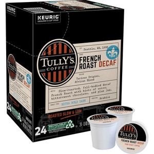 Tully's Coffee French Roast Decaf Coffee K-Cups, 24/Box View Product Image