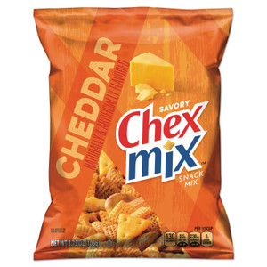 Chex Mix, Cheddar Flavor Trail Mix, 3.75 oz Bag, 8/Box View Product Image