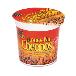 General Mills Honey Nut Cheerios Cereal, Single-Serve 1.8 oz Cup, 6/Pack View Product Image