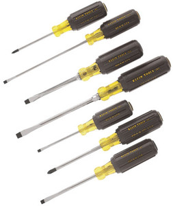 Klein Tools 7 Pc. Cushion-Grip Screwdriver Sets, Phillips; Slotted; Keystone View Product Image