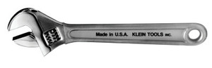 Klein Tools Extra Capacity Adjustable Wrenches, 6 in Long, 15/16 in Opening, Chrome, Dipped View Product Image