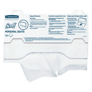 Kimberly-Clark Professional Personal Seats Sanitary Toilet Seat Covers, 15" x 18", 125/Pack View Product Image